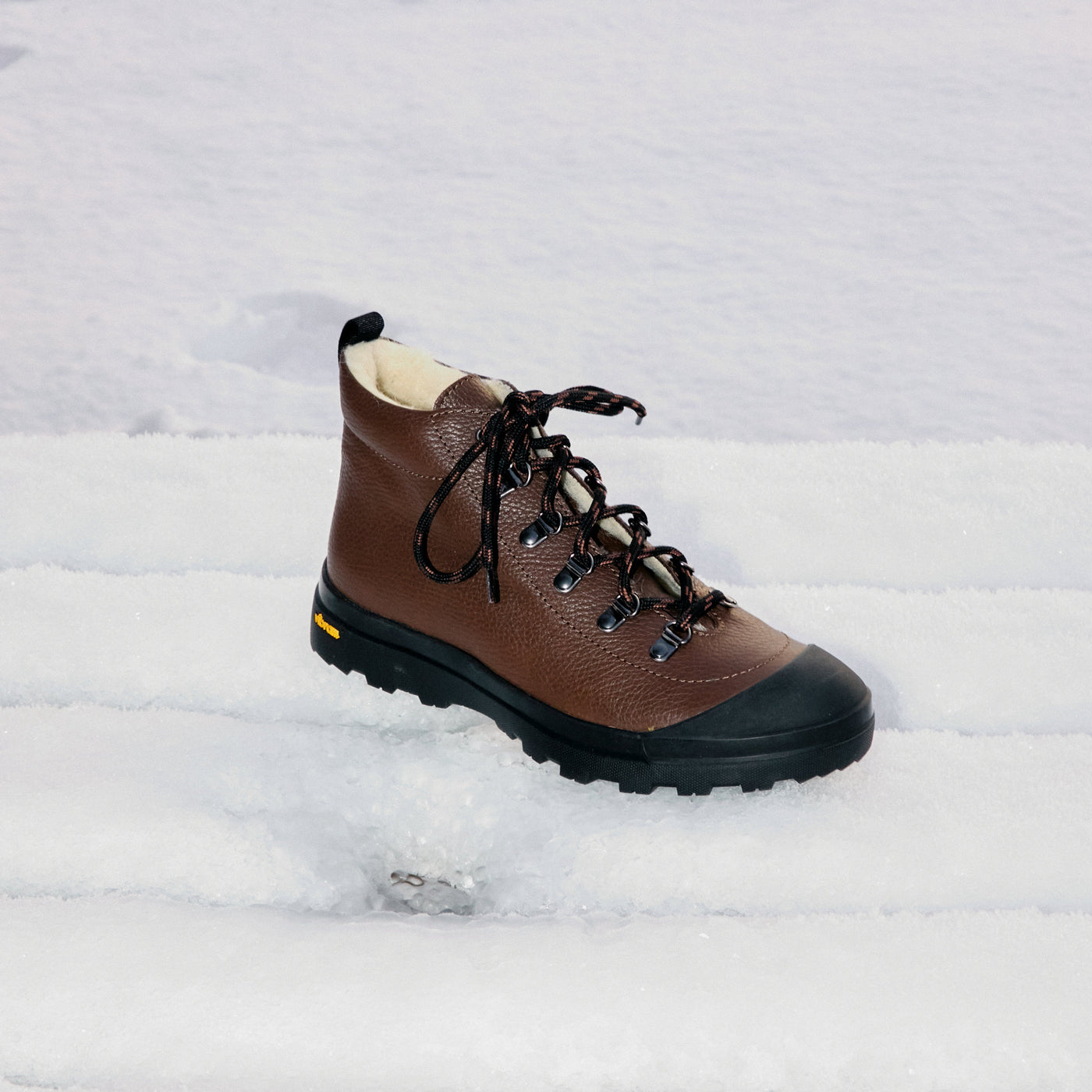 Miesten Yosemite Vibram -nilkkurit tummanruskea merinovilla