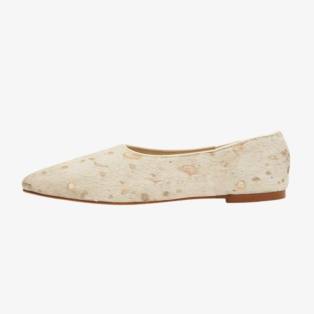 Ursula -ballerina kultainen & valkoinen