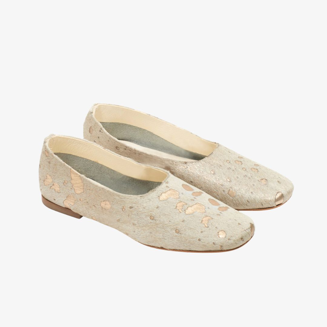 Ursula -ballerina kultainen & valkoinen