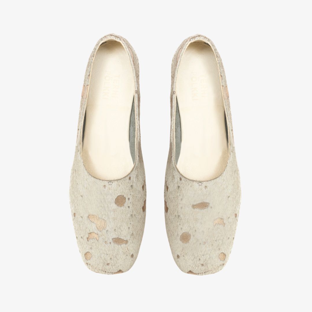 Ursula -ballerina kultainen & valkoinen