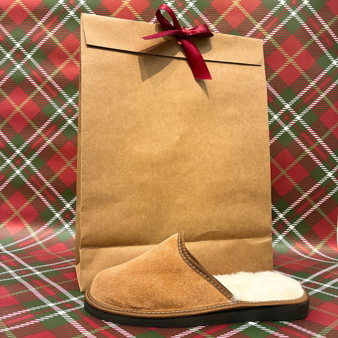 Mateus merinovilla sisäkengät konjakki