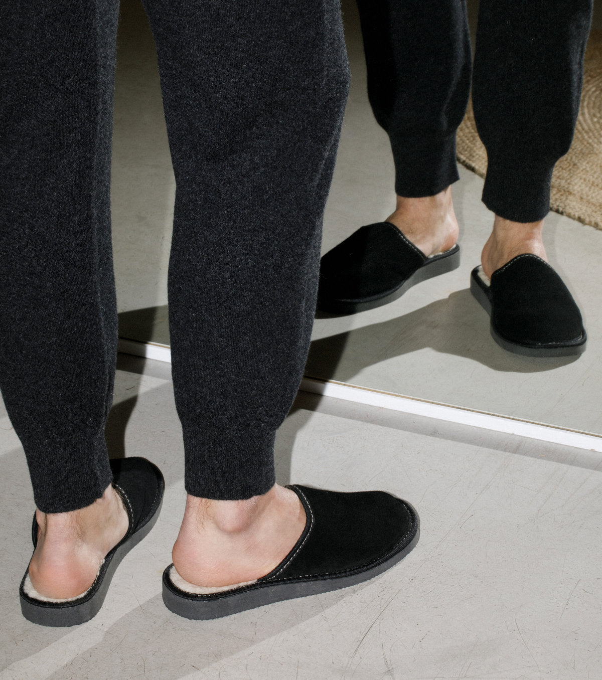 Mateus merino slipper black