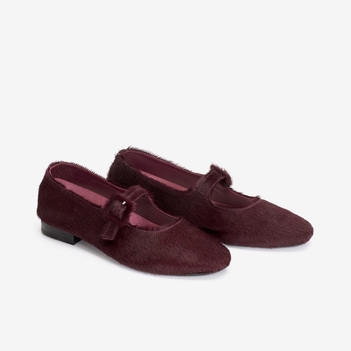 Mary jane calf hair burgundy