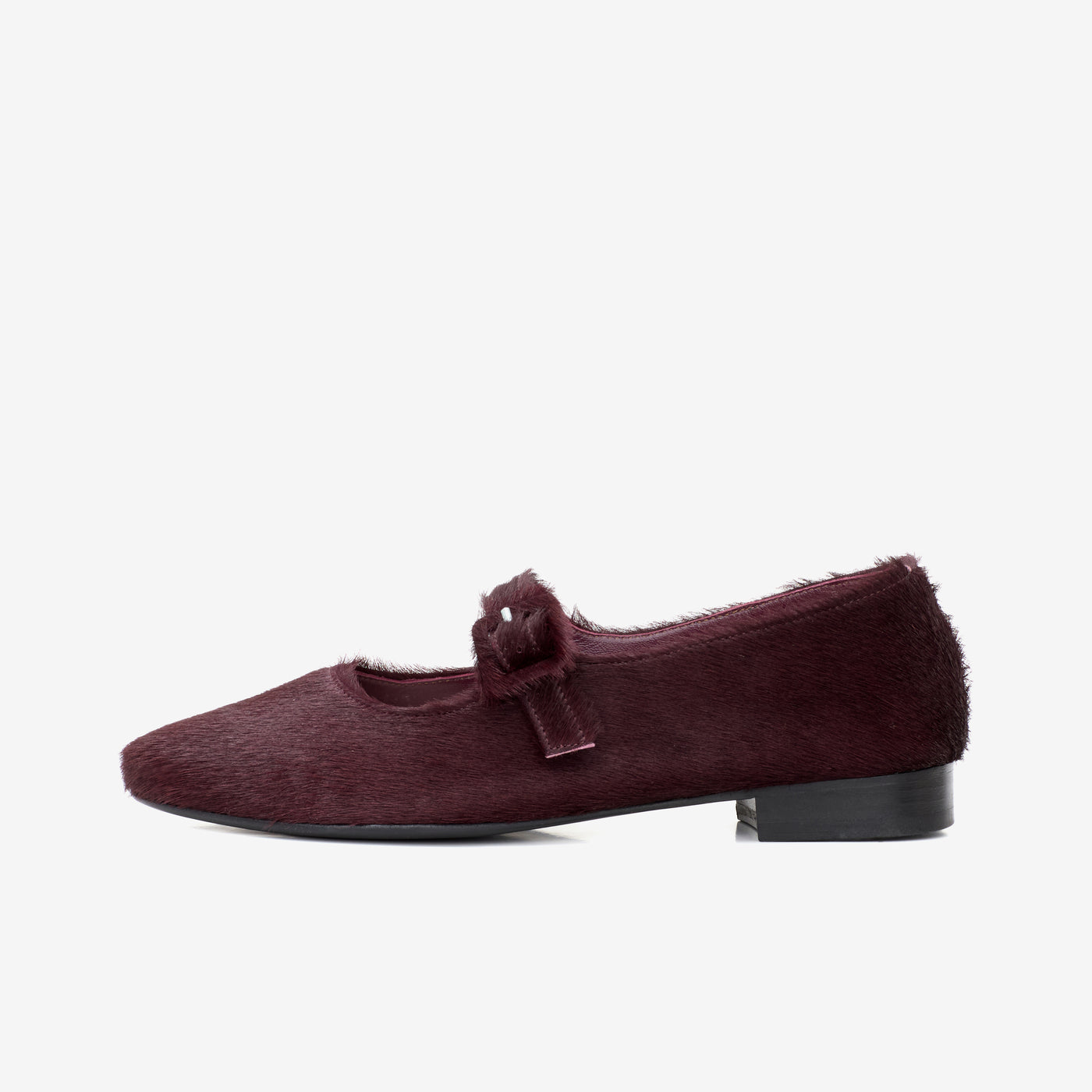 Mary jane calf hair burgundy