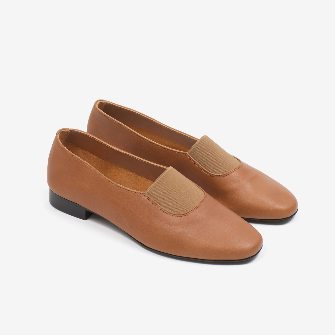 Sample Plimsoll cognac ballerina