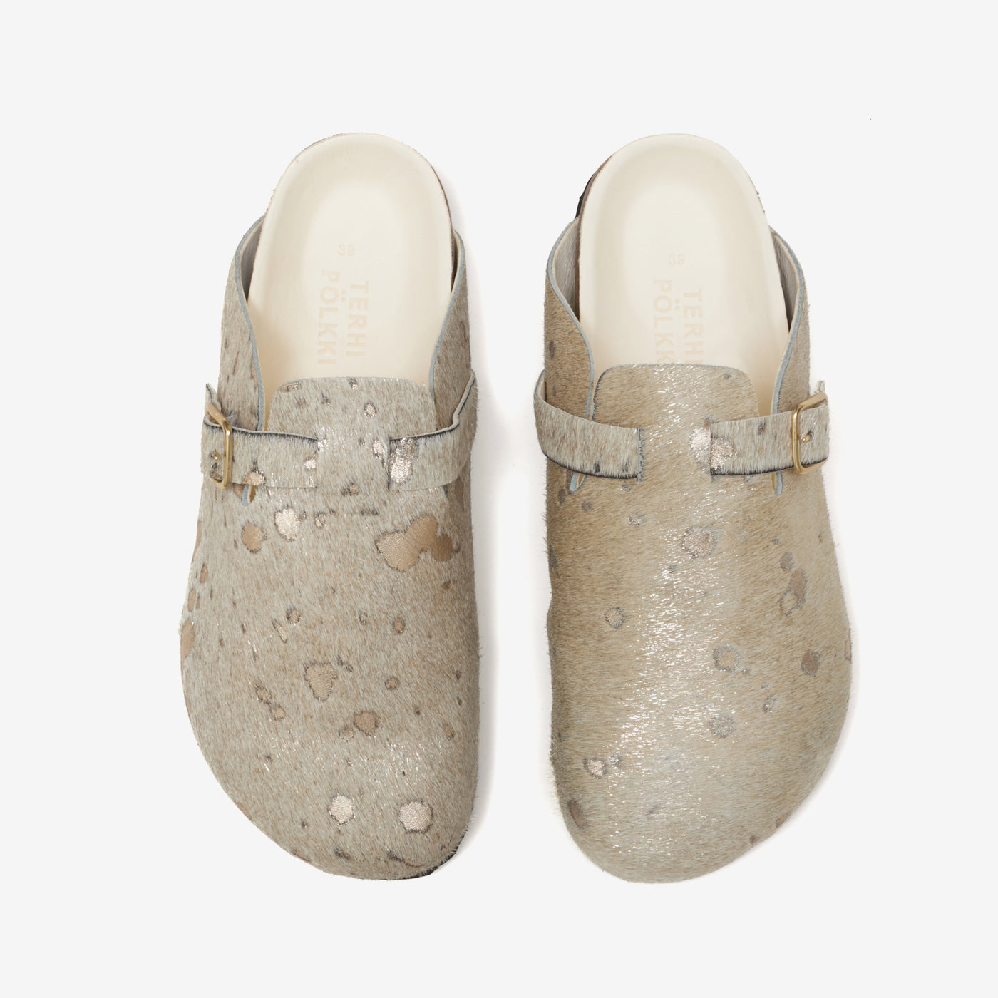 Mary fussbett clog gold & white