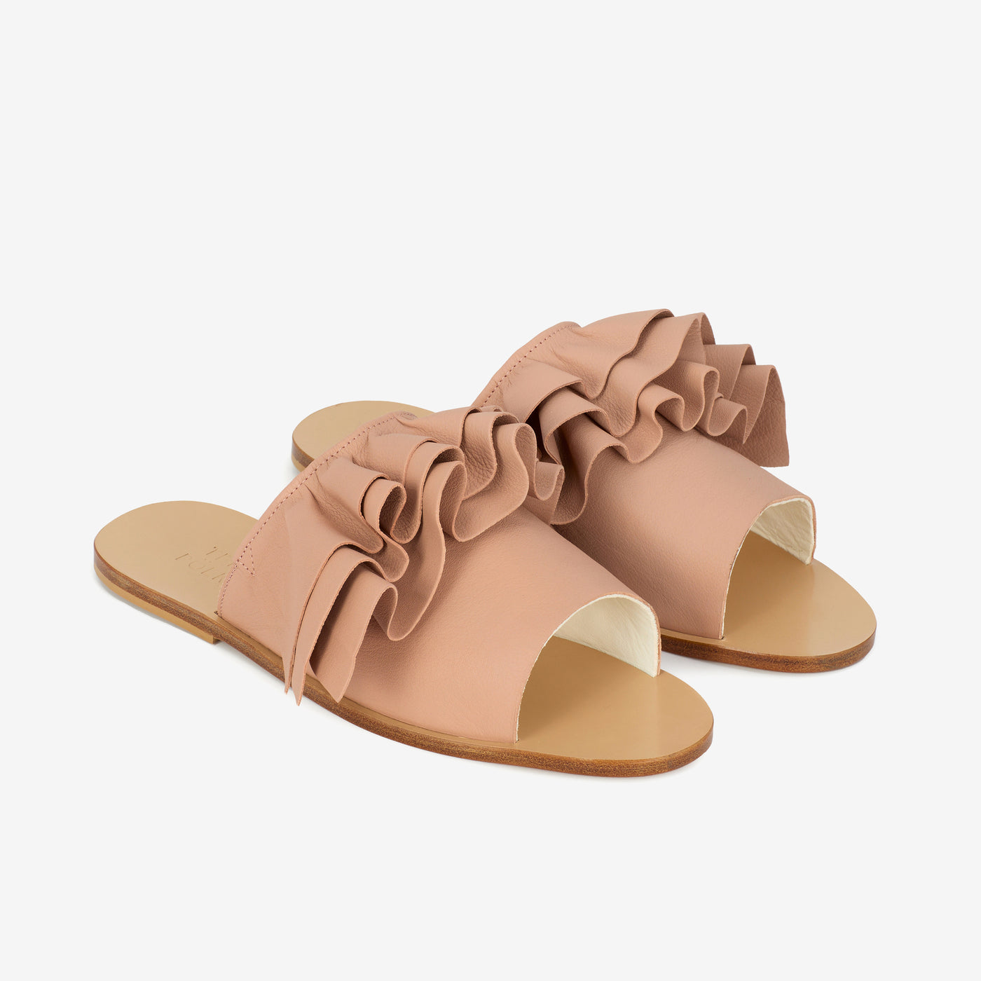 Fringe sandal pink clay