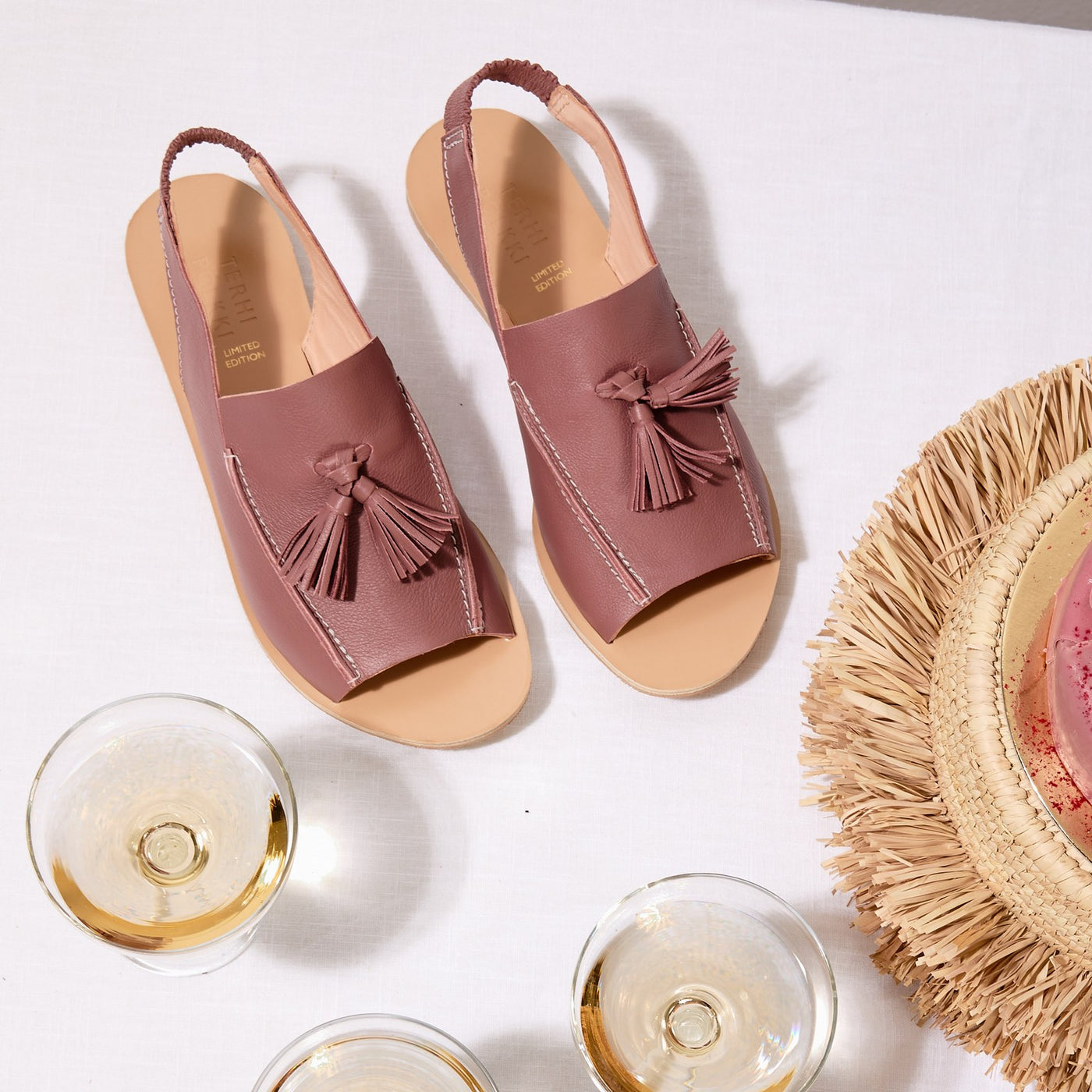 Loafer -sandaalit vanha roosa